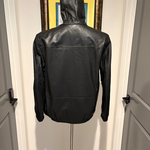 Coach Leather Jacket - Reversible and brand new Black Camo Size 40 - Picture 8 of 11